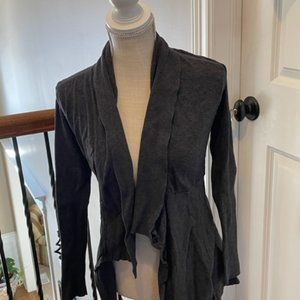 WHBM long gray cardigan